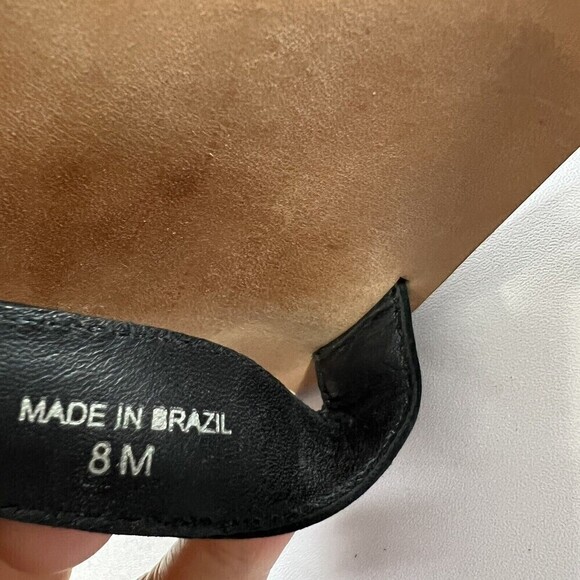 KATE SPADE ALEX Black Suede Zip Casual Fringe Flats‎ Sandals Size 8 - Picture 7 of 11